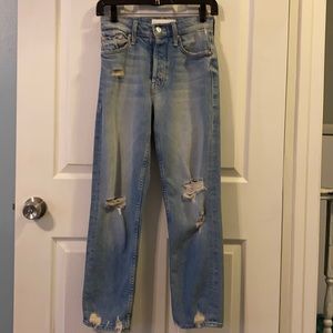 Light washed, distressed, size 24 jeans